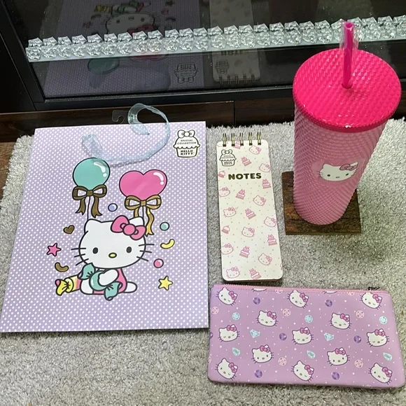 Hello Kitty tumbler, pencil pouch, notebook, and gift bag set! - Picture 4 of 4
